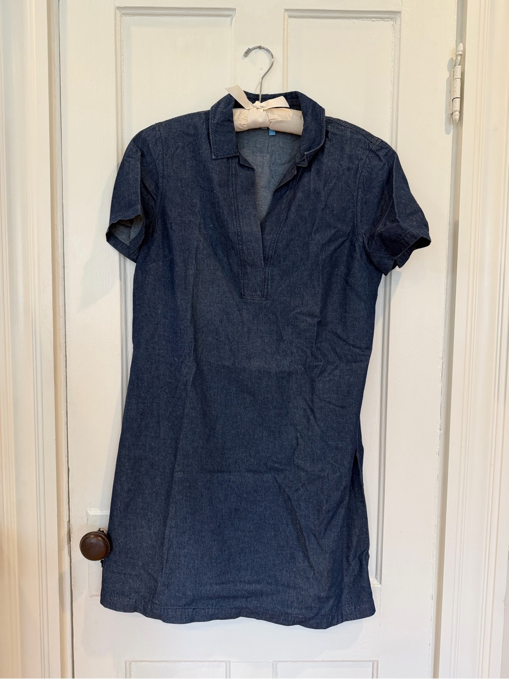 Draper James Indigo Denim Shift Mini Dress